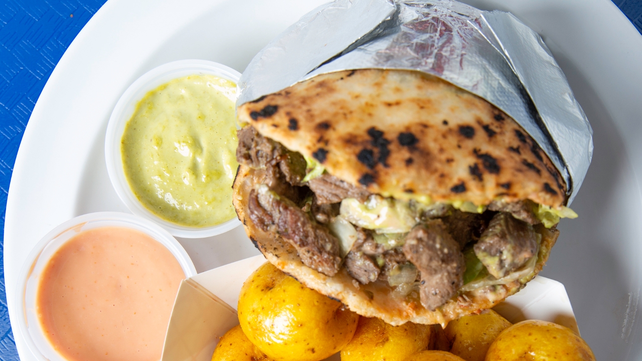 Order Arepa - Steak food online from Out of the Park Burgers store, Central Islip on bringmethat.com