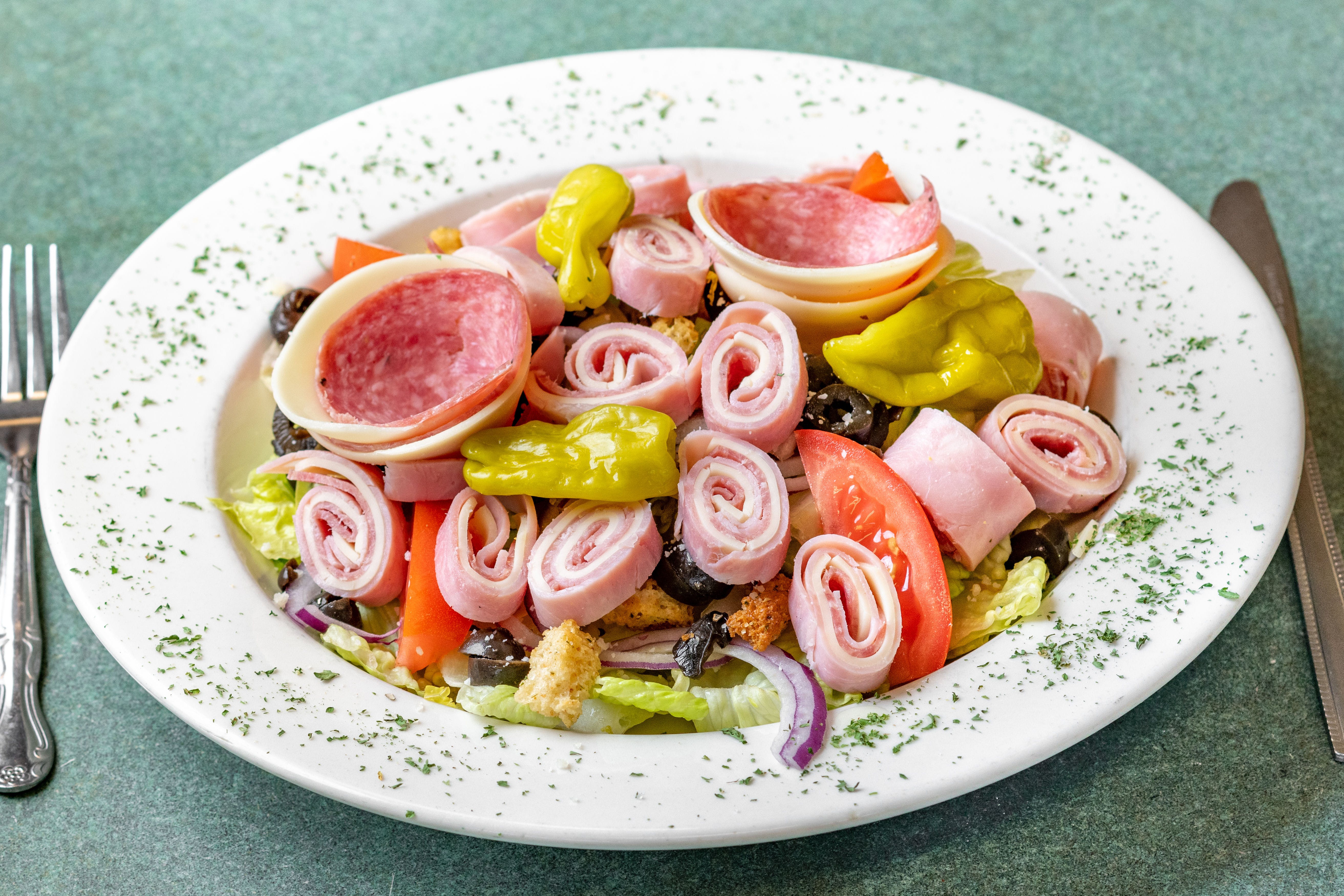 Order Antipasto Salad - Small food online from Mama Cee Pizzeria store, Franklin on bringmethat.com