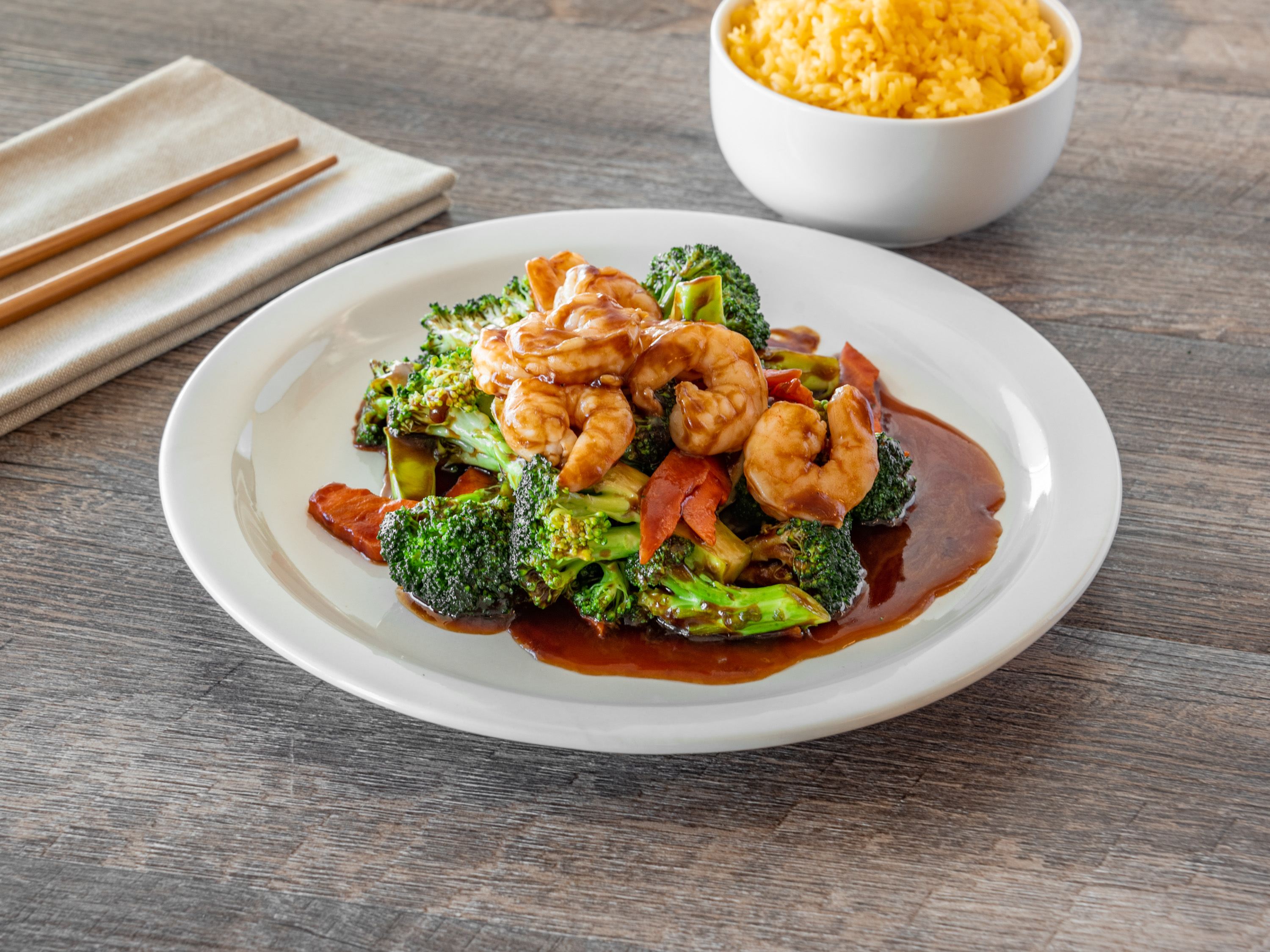 Order 36. Shrimp with Broccoli food online from Hot Wok store, Tulsa on bringmethat.com
