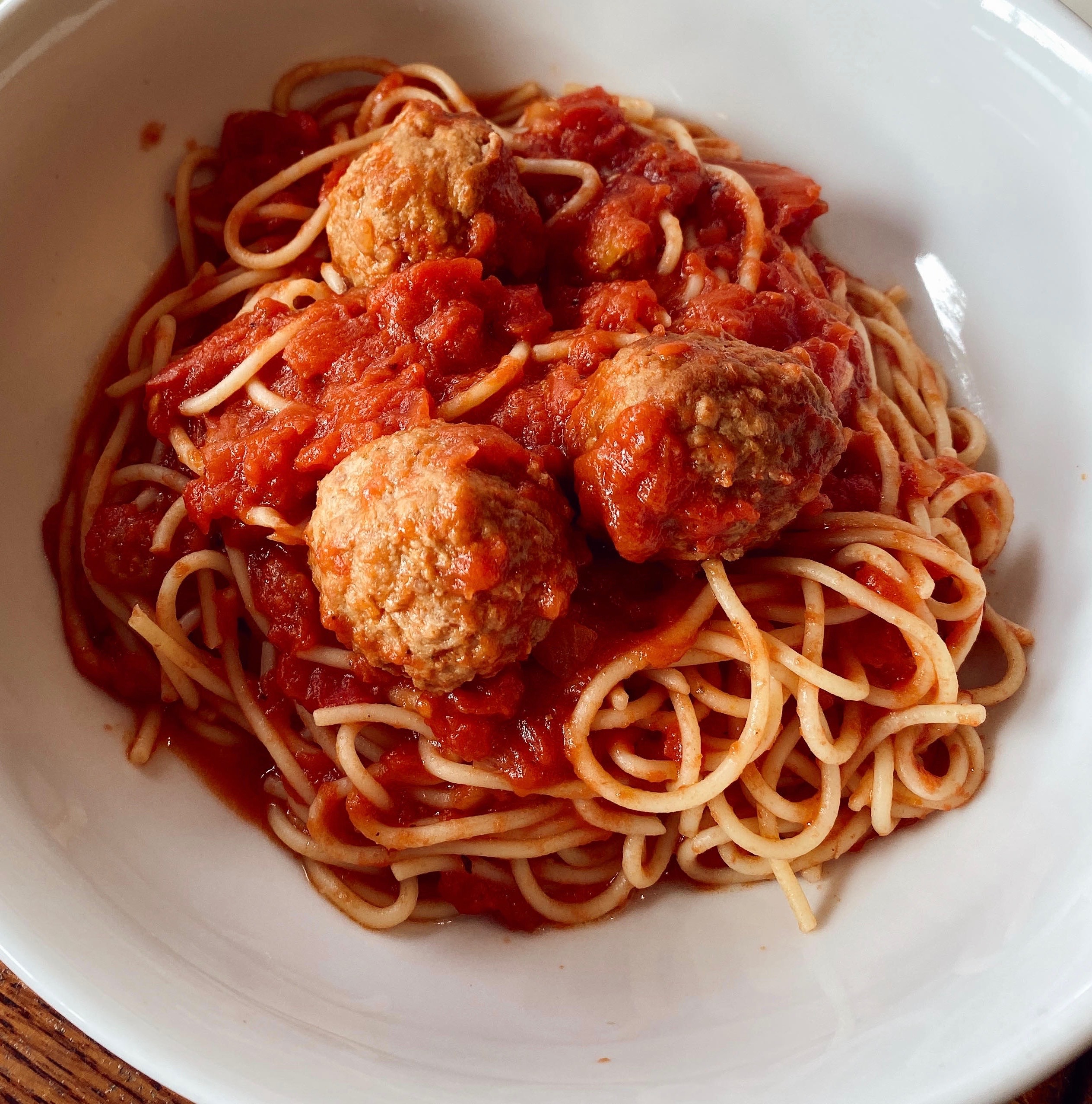 Order Spaghetti with Meatballs food online from Angelico Pizzeria Glover Park store, Washington on bringmethat.com
