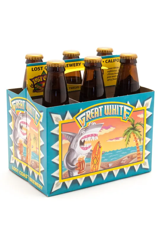Order Lost Coast Great White Beer 6 Pack Bottle food online from Mirage Wine & Liquor store, Palm Springs on bringmethat.com