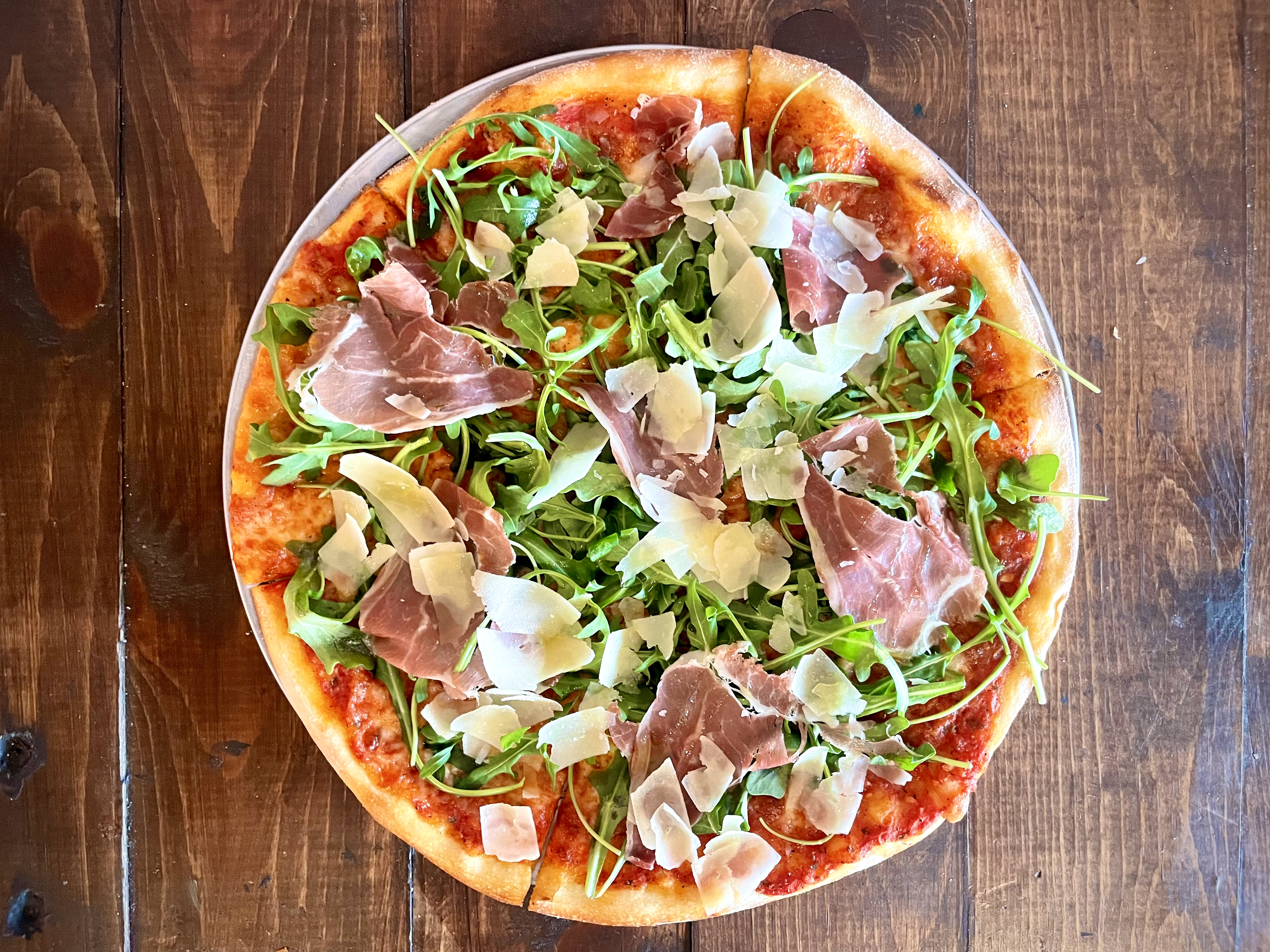 Order ARUGULA AND PROSCUITTO PIZZA food online from Italian Pasta Co store, Sherman Oaks on bringmethat.com