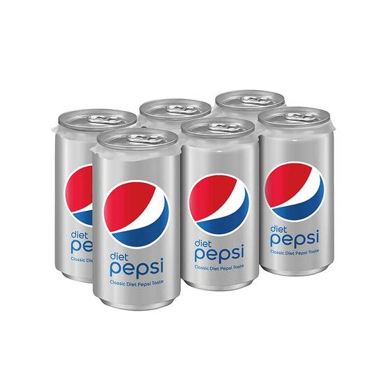 Order Diet Pepsi Pack Of 6 food online from Deerings Market store, Traverse City on bringmethat.com