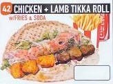Order #42 Chicken + Lamb Tikka Roll food online from Jersey Kabob Platter & Pizza store, Monroe Township on bringmethat.com