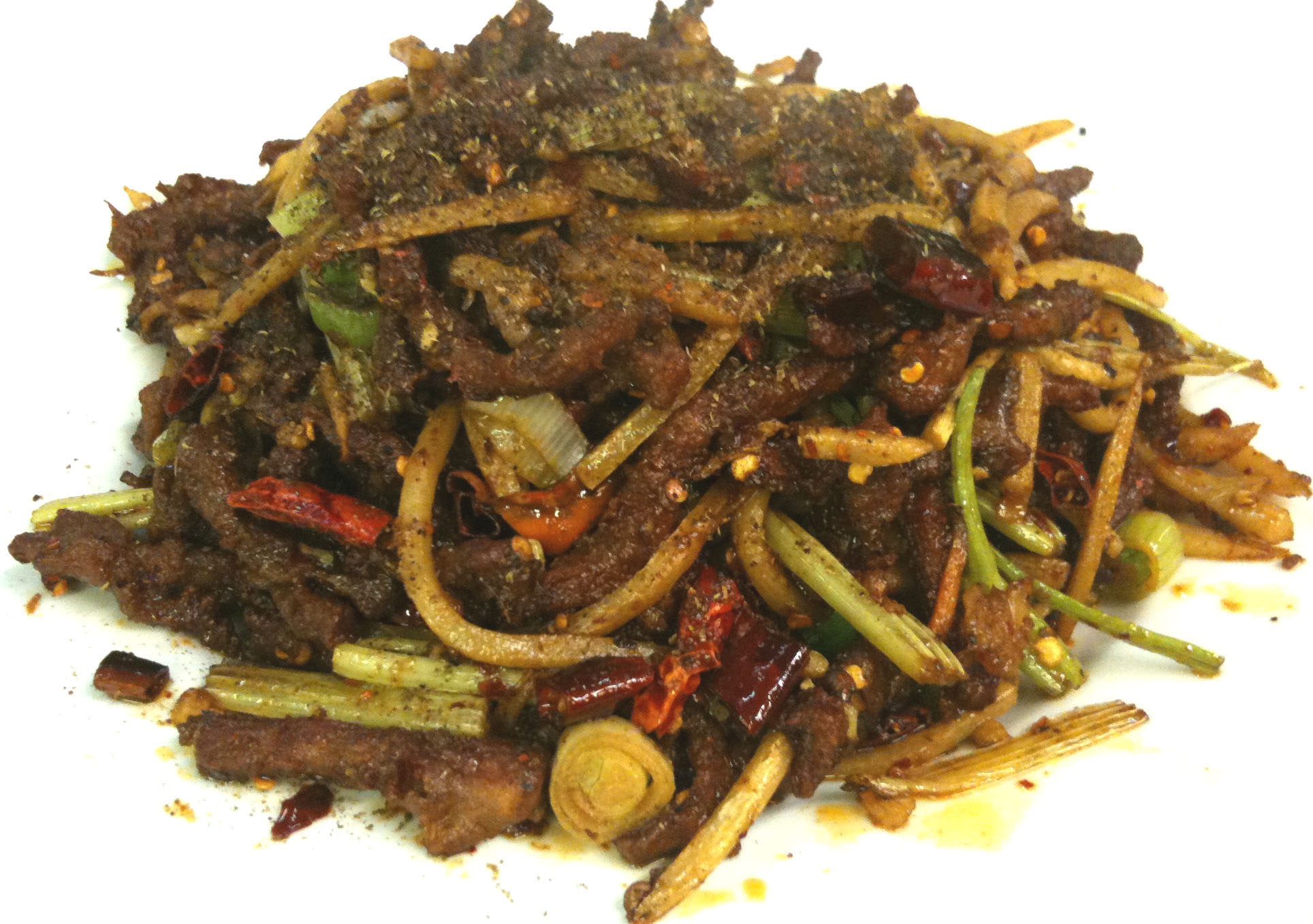 Order Dry Chili Beef 干煸牛肉丝 food online from Chengdu 23 store, Wayne on bringmethat.com