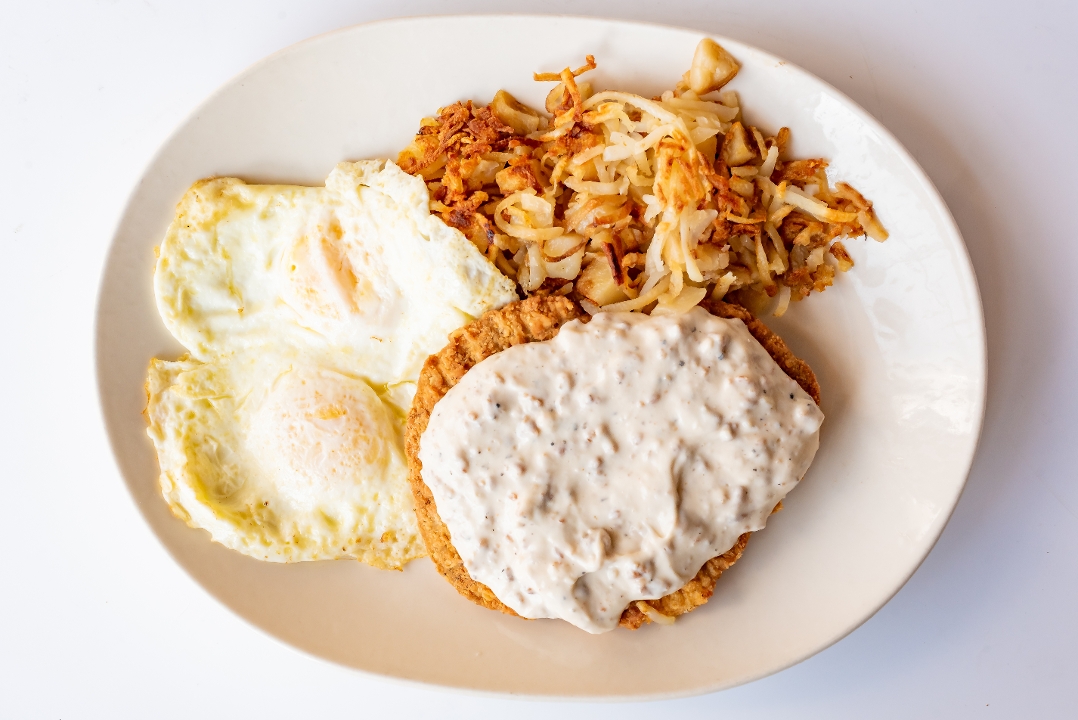 Order Country Fried Steak & Eggs food online from Kup A Joe Cafe store, Frankfort on bringmethat.com