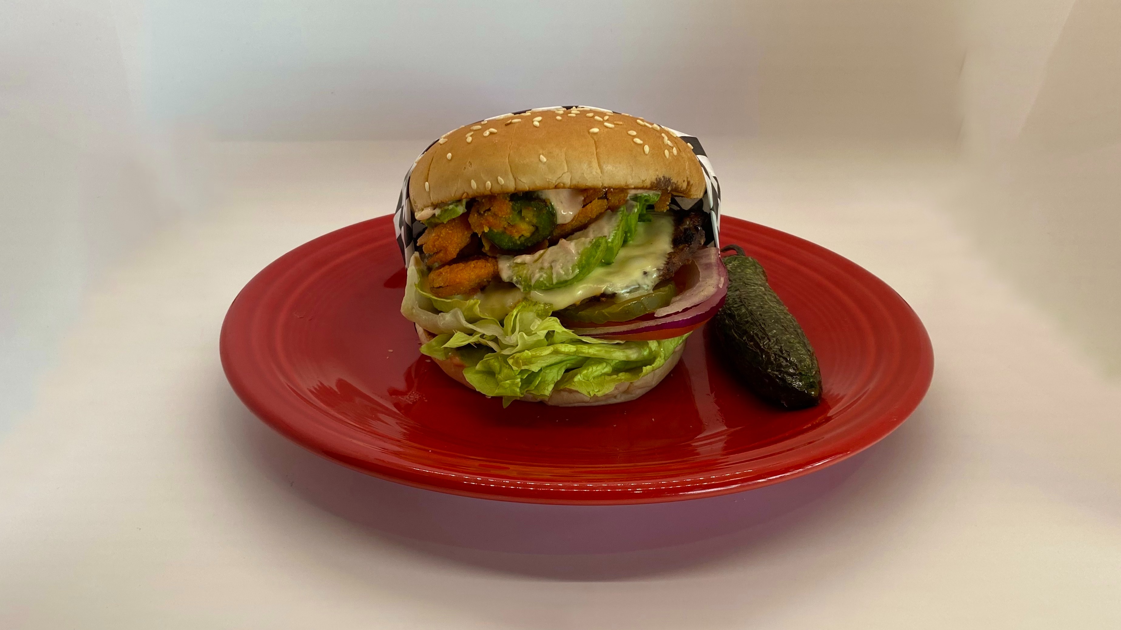 Order The Crispy Jalapeño Quarter Pounder with Cheese food online from Burger Palace store, Lancaster on bringmethat.com