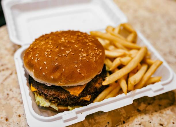 Order Cheese Burger with Fries and Soda food online from Kebab Express Halal Grill store, Huntington Station on bringmethat.com