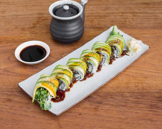Order Dragon Sushi Maki Roll food online from Bar Verde store, Los Angeles on bringmethat.com