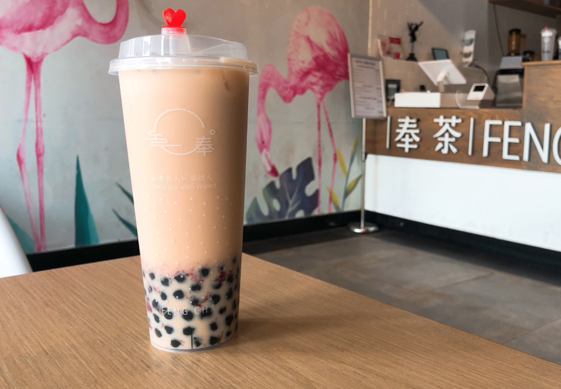 Order Strawberry Milk Tea food online from Feng Cha store, Minneapolis on bringmethat.com