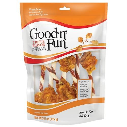 Order Good 'n' Fun Double Pops Triple Flavor - 5.5 oz food online from Walgreens store, Hockessin on bringmethat.com