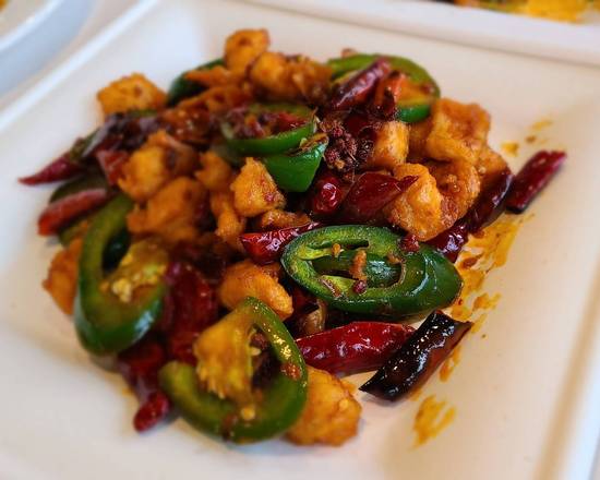 Order Tri Pepper Chicken 三椒雞 ️️️ food online from New Sichuan store, Winston-Salem on bringmethat.com