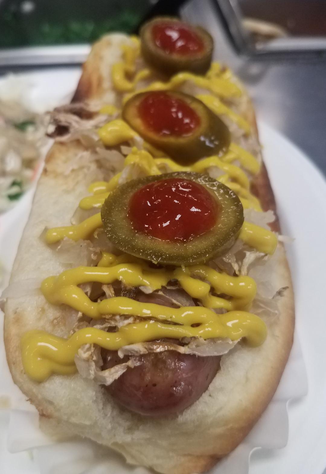 Order Spicy Kraut Dog food online from Doglicious Hot Dogs store, Glendale on bringmethat.com