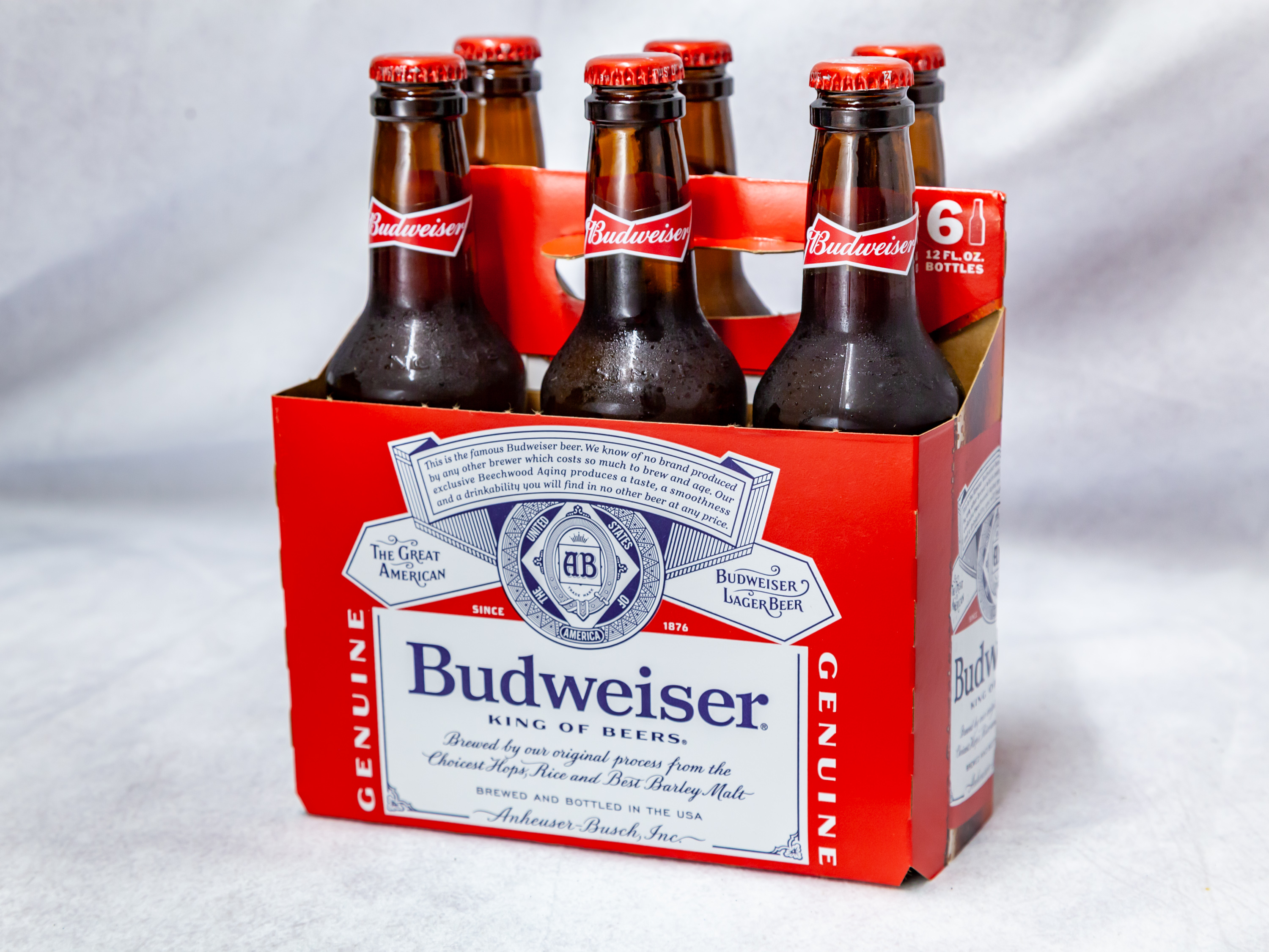 Order 6 Pack Can Budweiser (16oz)  food online from Gallaghers Drive-In Liquor store, Oakland on bringmethat.com