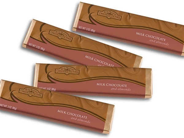 Order Gourmet Milk Chocolate Bar with Almonds food online from Rocky Mountain Chocolate Factory store, Salt Lake City on bringmethat.com