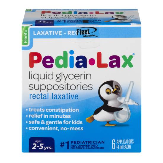Order Fleet Pedia-Lax Liquid Glycerin Suppositories (6 ct) food online from Rite Aid store, PITTSBURGH on bringmethat.com
