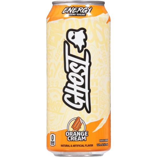 Order Ghost Energy Orange Cream 16oz food online from Caseys Carry Out Pizza store, West Des Moines on bringmethat.com