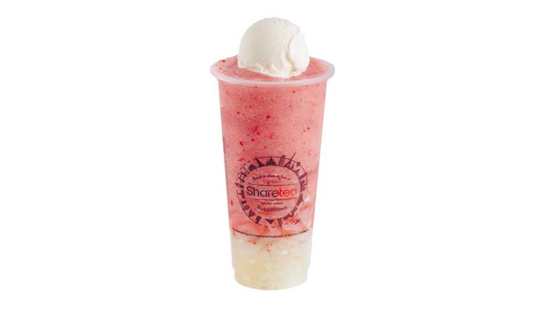 Order Strawberry Ice Blended w/ Lychee Jelly & Ice Cream food online from Sharetea store, Los Angeles on bringmethat.com