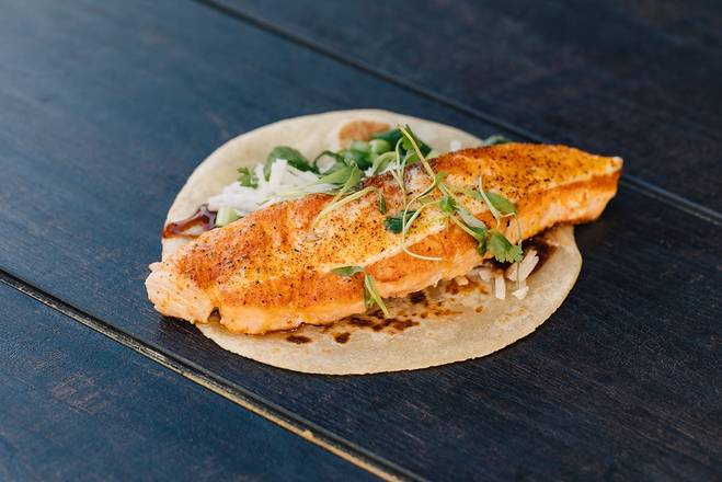 Order Asian Salmon Taco food online from Not Not Tacos store, San Diego on bringmethat.com
