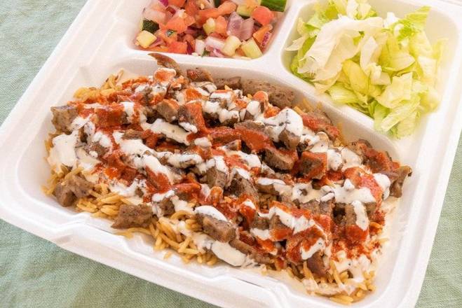 Order Lamb Over Rice food online from Ny Gyro & Grill store, Claymont on bringmethat.com