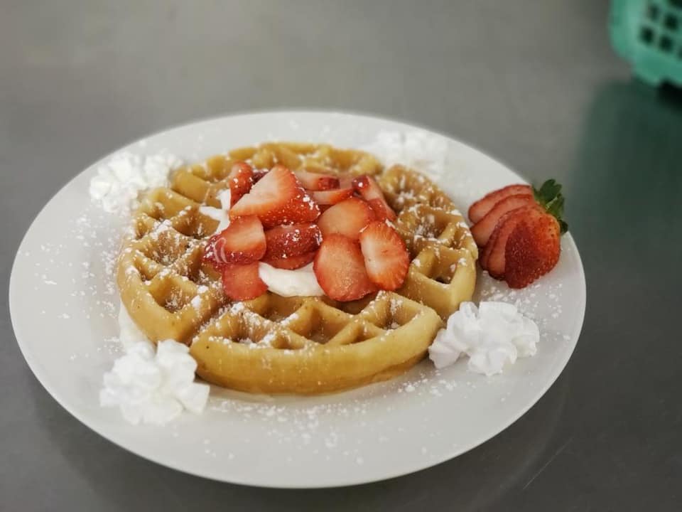 Order Belgian Waffle food online from Flavors Around The Sqaure store, Painesville on bringmethat.com