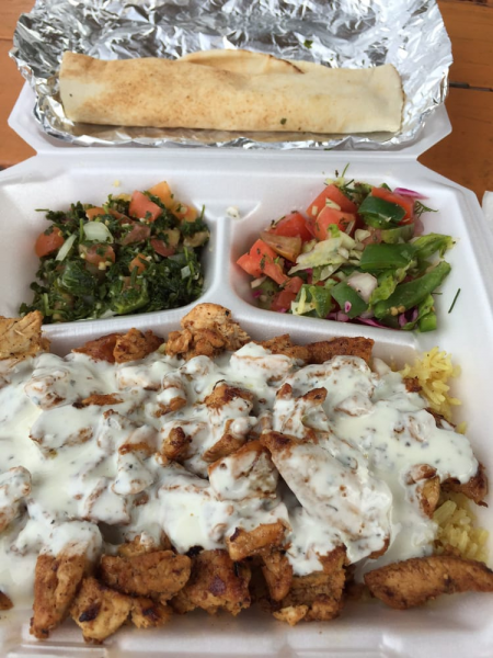 Order 5. Chicken Shawarma Plate food online from Abo Youssef store, Austin on bringmethat.com