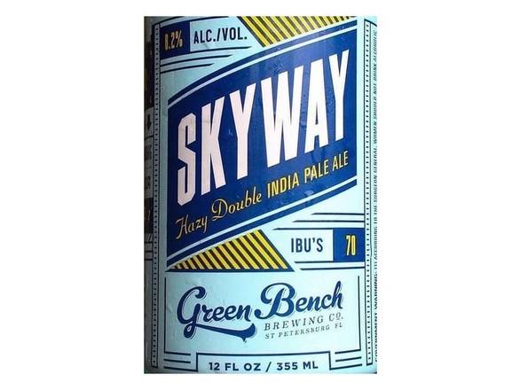 Order Green Bench Skyway Hazy DIPA - 4x 12oz Cans food online from Garfield's Beverage Warehouse store, Chicago on bringmethat.com