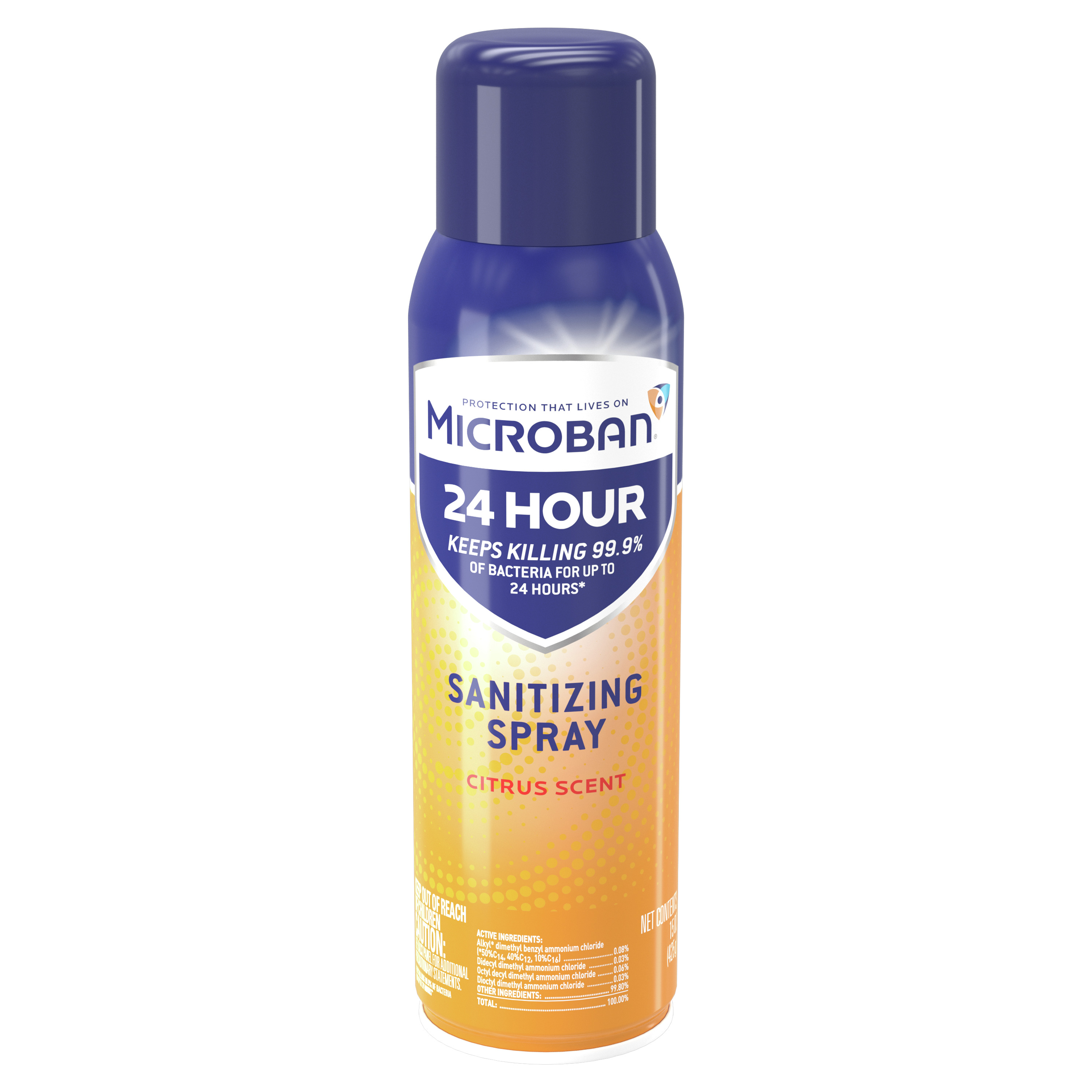 Order Microban 24 Hour Disinfectant Sanitizing Spray, Citrus - 15 oz food online from Rite Aid store, Aston on bringmethat.com