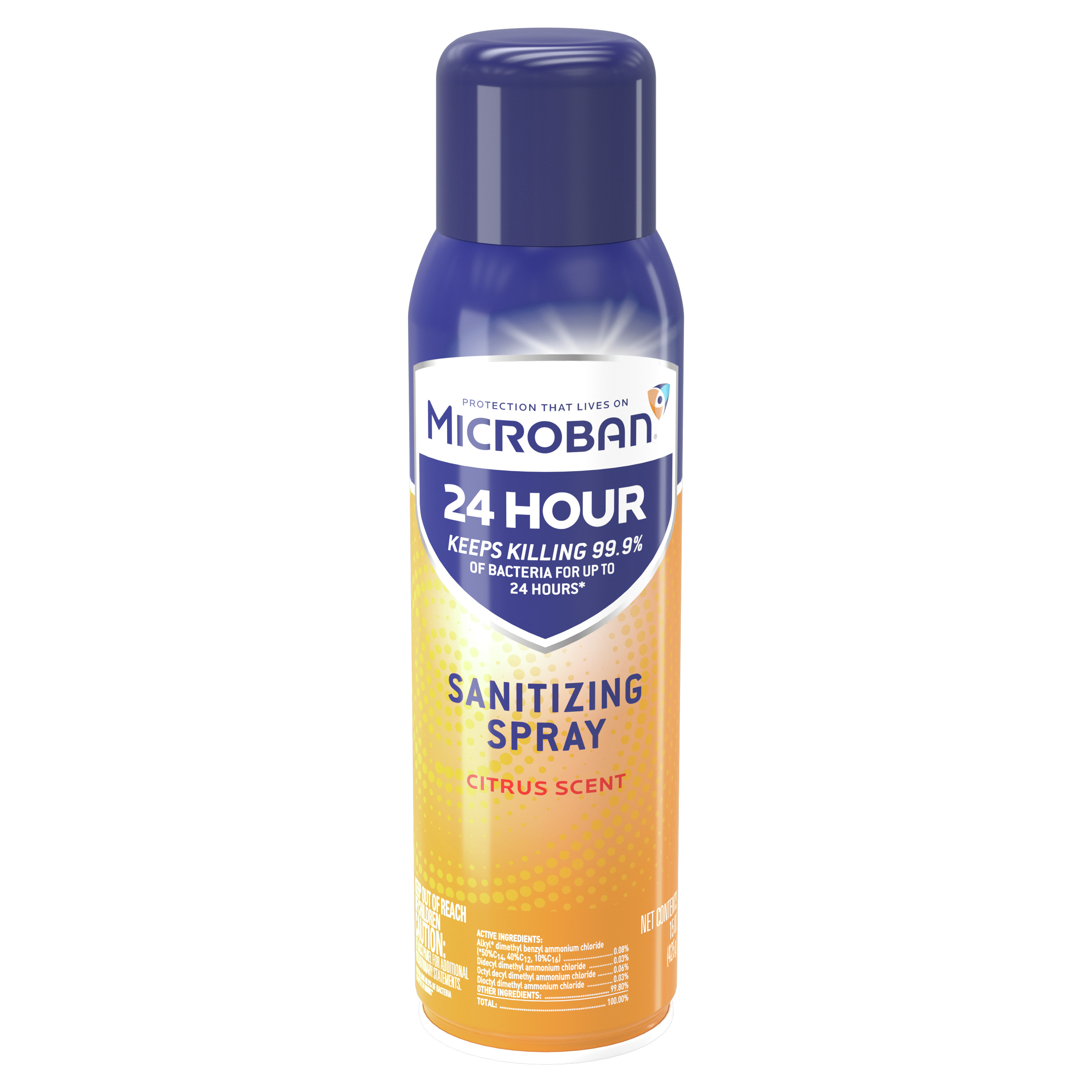 Order Microban 24 Hour Disinfectant Sanitizing Spray, Citrus - 15 oz food online from Rite Aid store, Williamsville on bringmethat.com