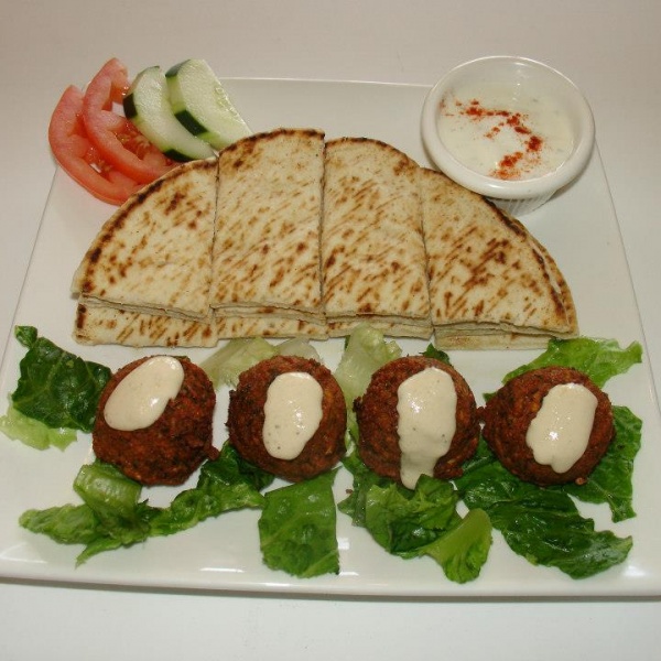 Order Falafel (4) food online from Mediterranean cafe store, San Diego on bringmethat.com