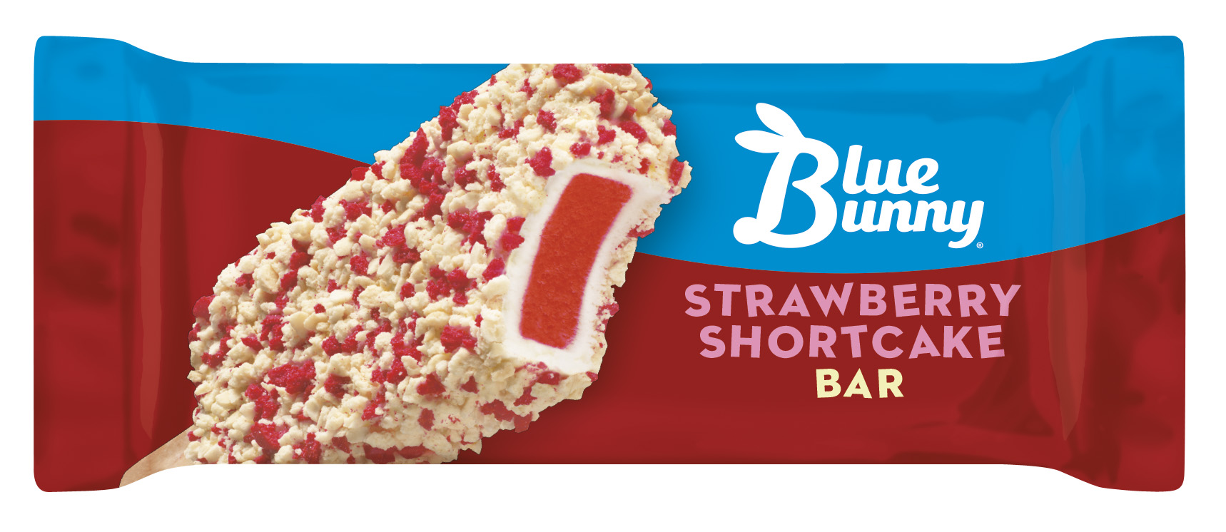 Order Blue Bunny Strawberry Shortcake Bar  food online from Chuck E. Cheese store, Paducah on bringmethat.com