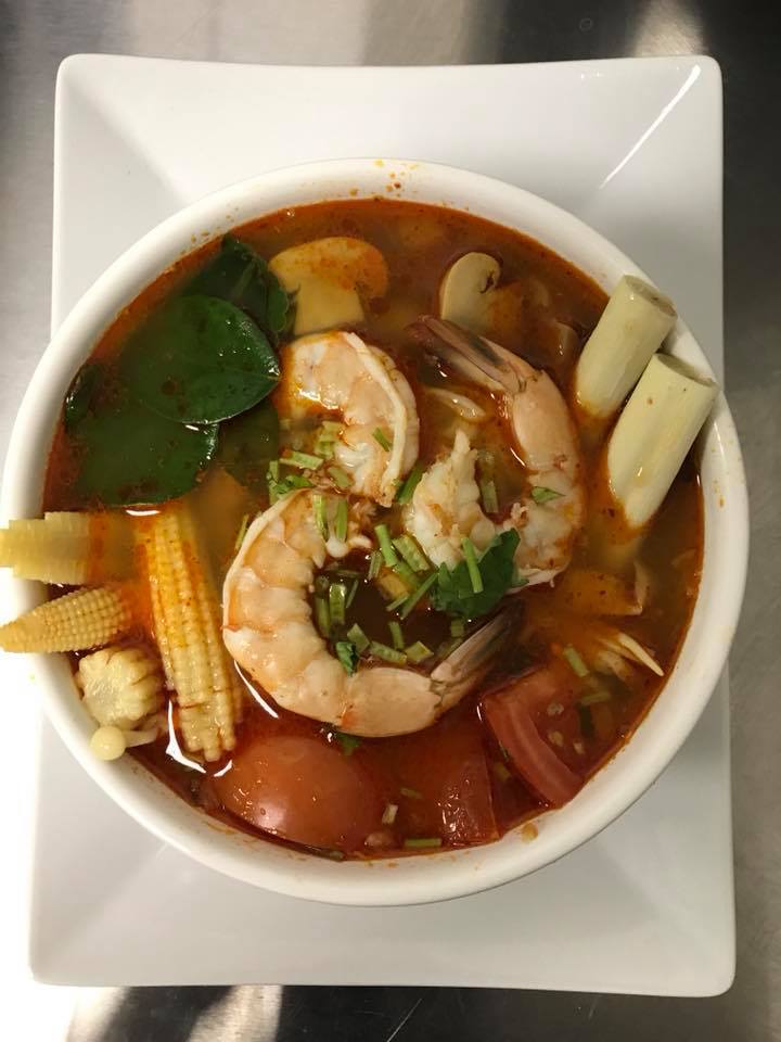 Order Large Seafood Tomyum Soup food online from Chokhlei Restaurant And Karaoke store, Indianapolis on bringmethat.com