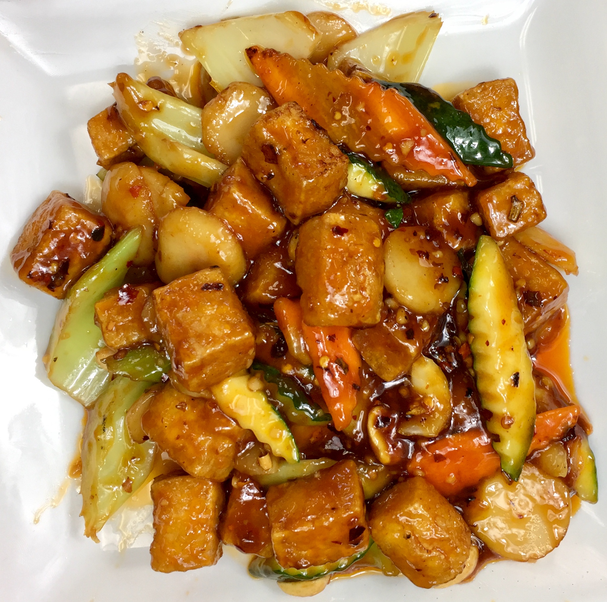 Order 94. Kung Pao Tofu food online from Go Get em Chinese store, Rancho Cucamonga on bringmethat.com