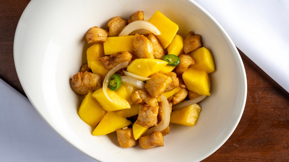 Order Mango Chicken food online from Mingalaba Restaurant store, Burlingame on bringmethat.com