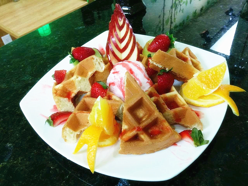 Order Fresh Fruit Party Waffle food online from Sunshine Ice store, Weehawken on bringmethat.com