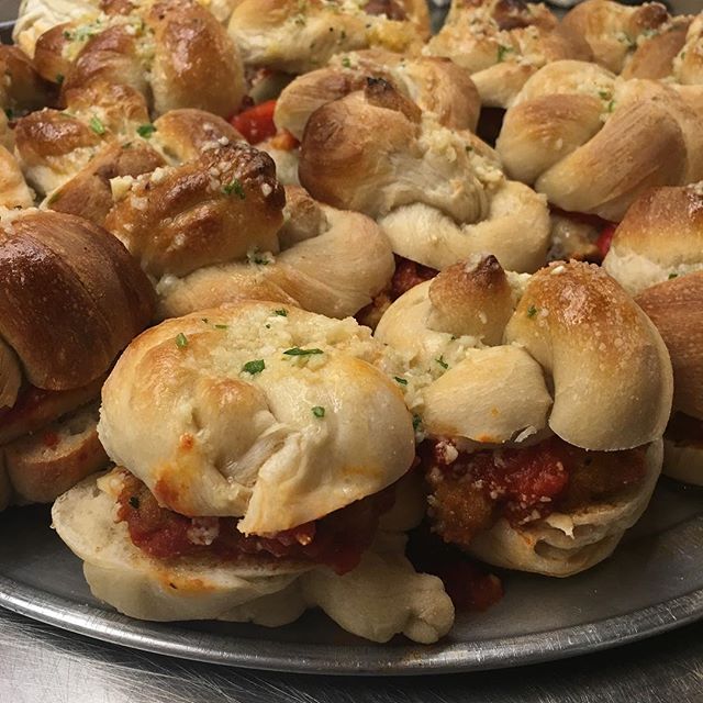 Order Garlic Knot Slider (1) food online from Calabria Pizza store, Oradell on bringmethat.com