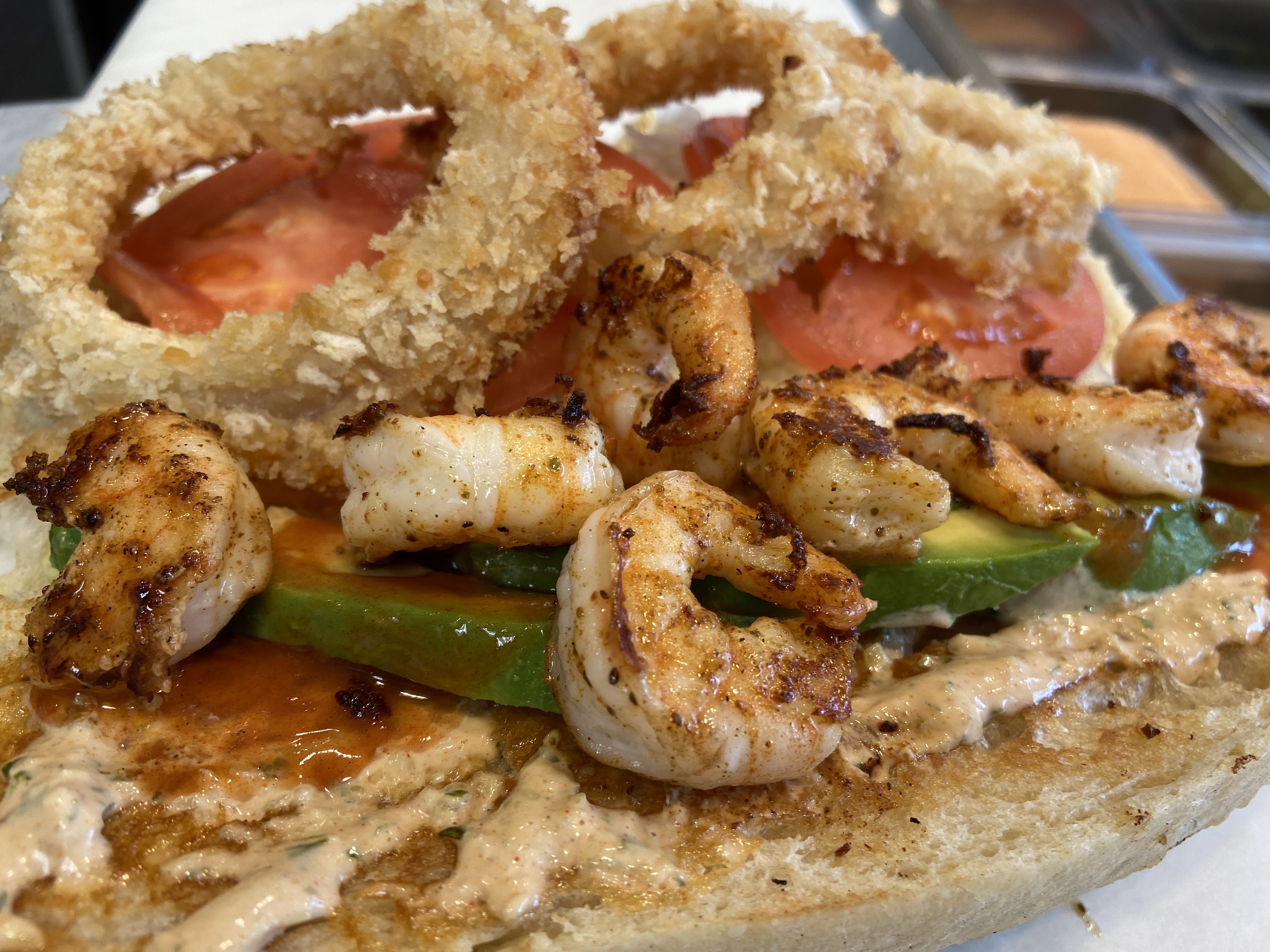 Order Louisiana Grilled Shrimp Hot Sub food online from The Chickery store, Washington on bringmethat.com