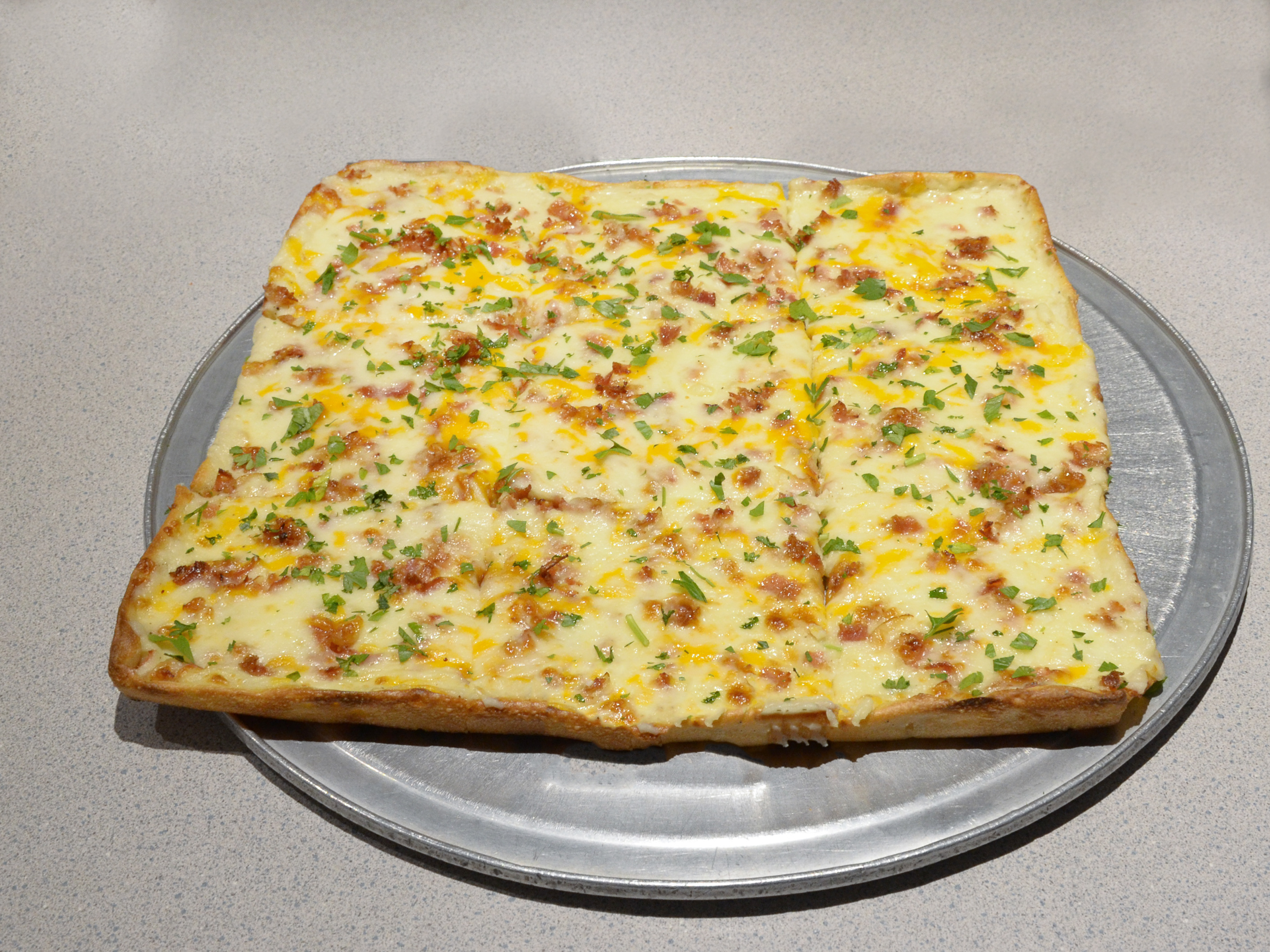 Order Loaded Mashed Potato Pizza food online from Our Little Italy Pizza & Pasta store, West Islip on bringmethat.com