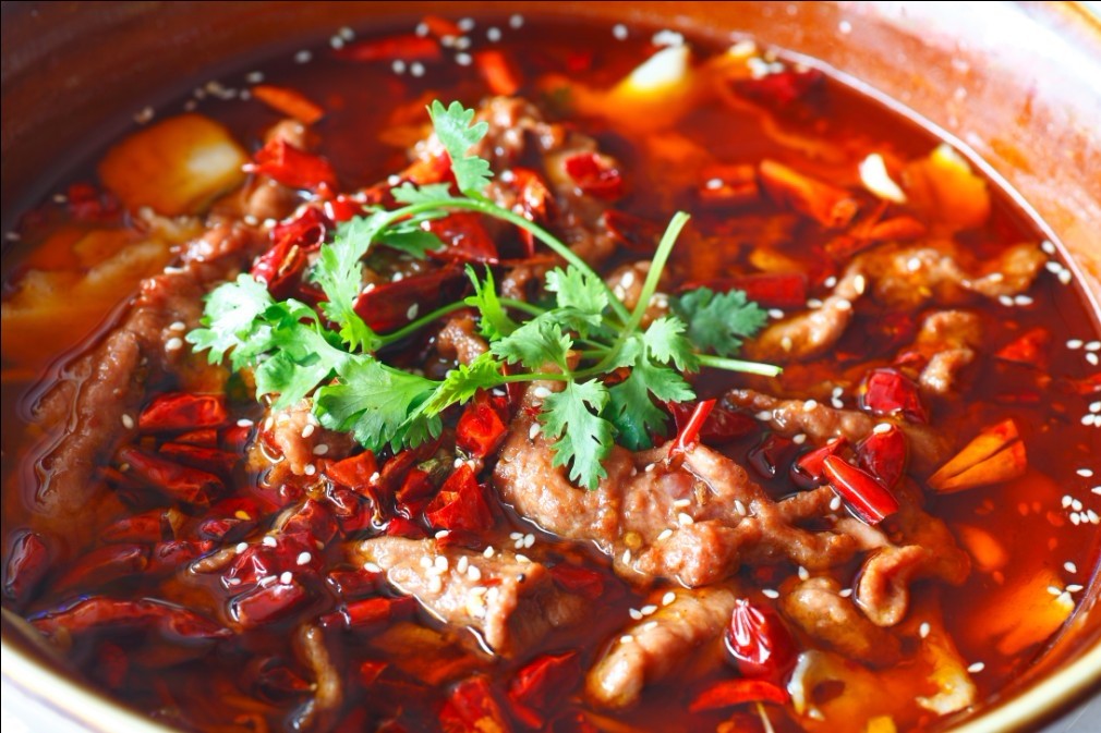 Order Sichuan Boiled Beef food online from Ichiban Golden Dragon store, South Bend on bringmethat.com