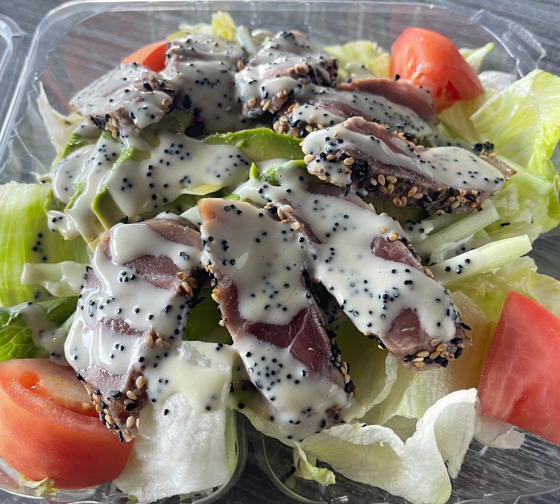 Order Seared Ahi Tuna Salad food online from Naked Grill Sushi store, Baltimore on bringmethat.com