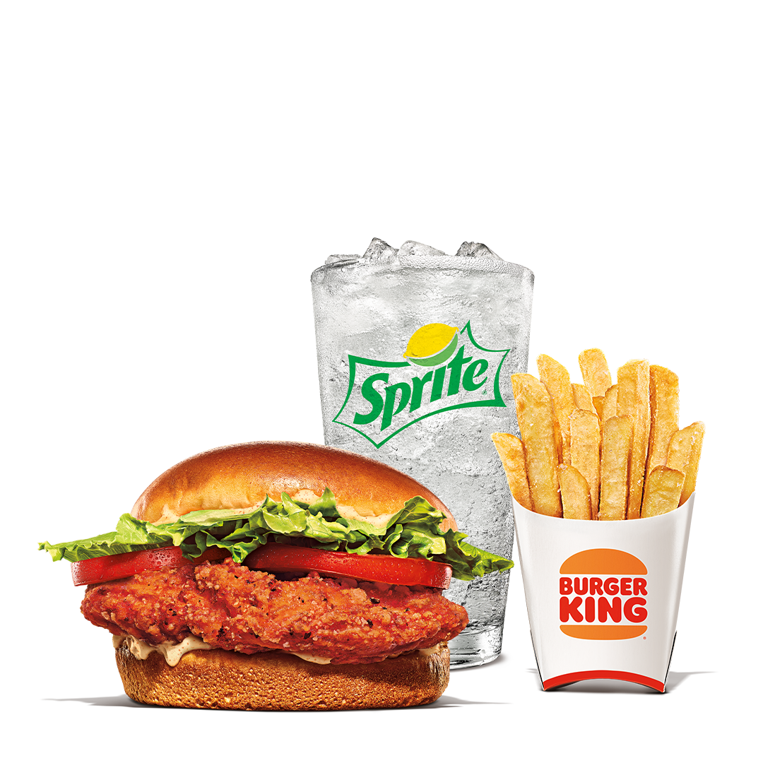 Order Spicy Royal Crispy Chicken Sandwich Meal food online from Burger King store, Columbus on bringmethat.com