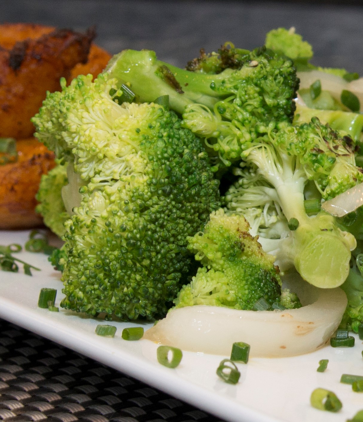 Order Sauteed Broccoli w. Garlic & Onions food online from Blue Waters Caribbean & Seafood Grill store, Temple Hills on bringmethat.com
