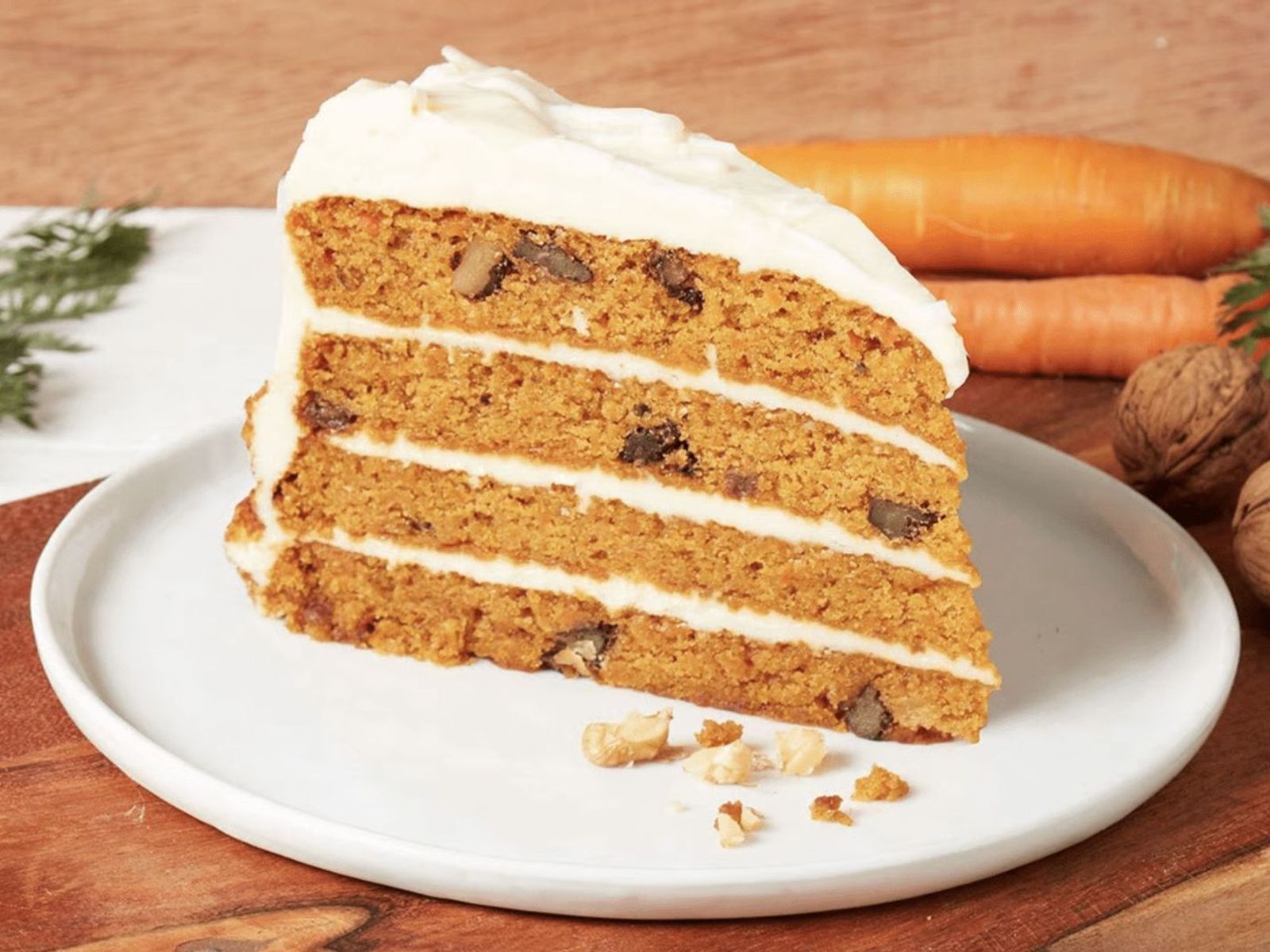 Order Four High Carrot Cake food online from Lazy daisy cafe of beverly hills store, Beverly Hills on bringmethat.com
