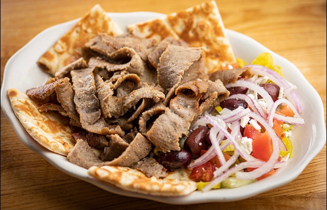 Order Gyros Plate food online from Eggy's store, Chicago on bringmethat.com
