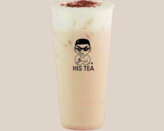 Order Rose Milk Tea food online from His Tea store, Richardson on bringmethat.com