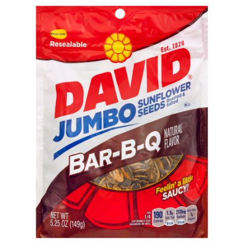 Order David BBQ Sunflower Seeds 5.25oz food online from 7-Eleven store, Newark on bringmethat.com