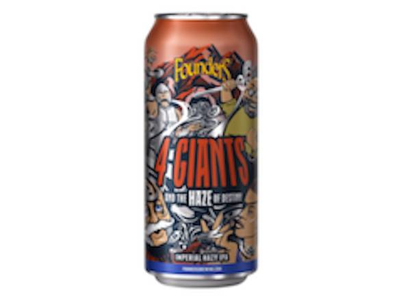 Order Founders 4 Giants and the Haze Of Destiny Imperial Hazy IPA - 4x 16oz Cans food online from Goody Goody Liquor store, Addison on bringmethat.com