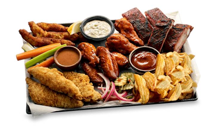 Order Dave's Sampler Platter Appetizer food online from Famous Daves store, Gilroy on bringmethat.com