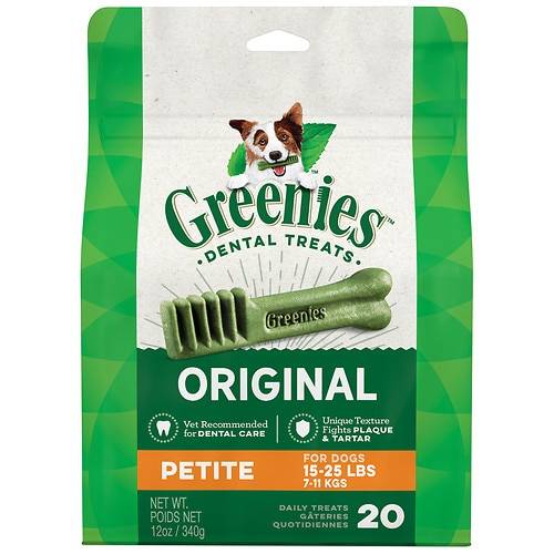 Order Greenies Dental Dog Treat Original - Petite, 20 ea 12.0 oz food online from Walgreens store, ANNAPOLIS on bringmethat.com