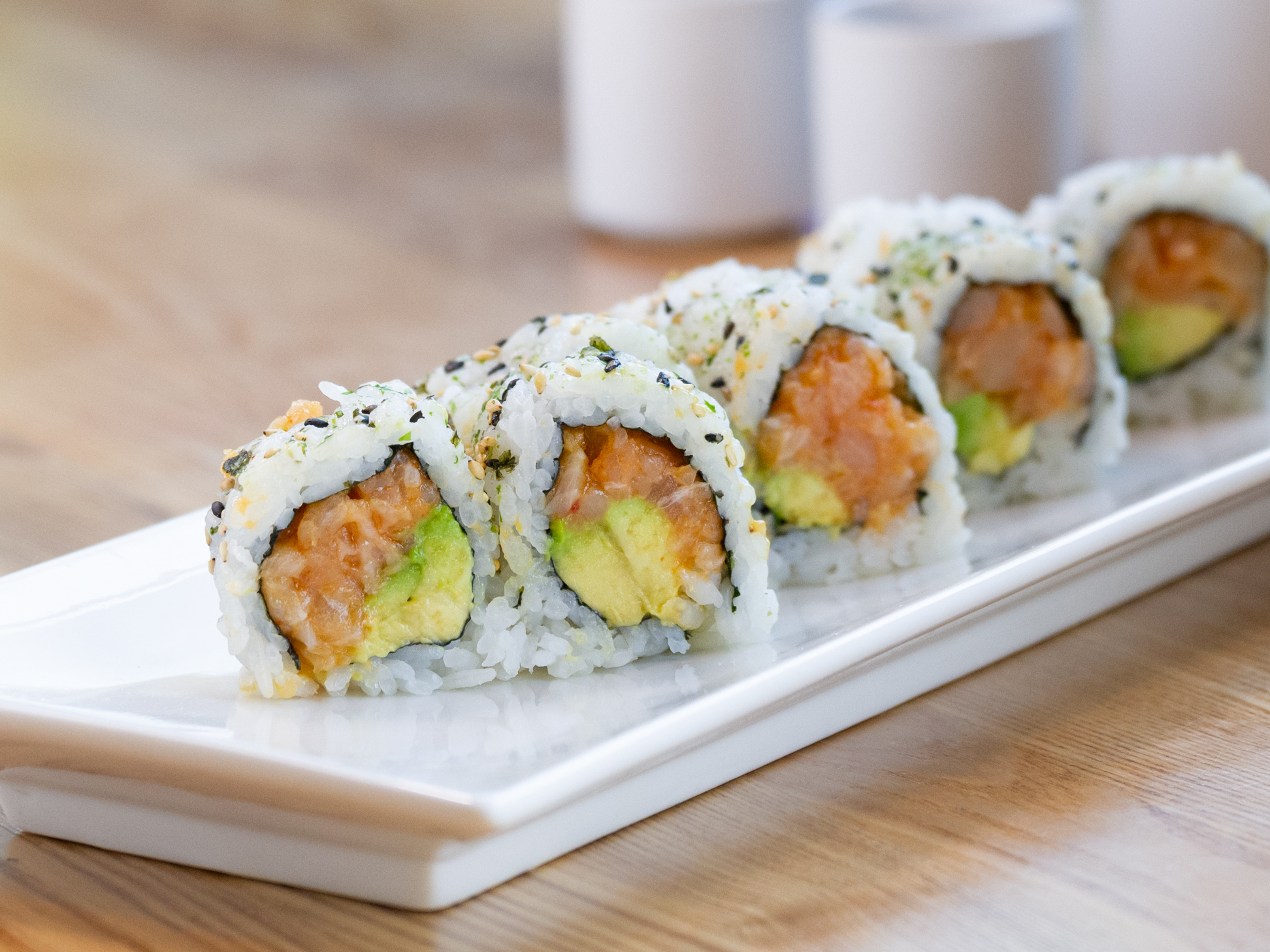Order Spicy Yellowtail Avocado Roll food online from Roll Call store, Los Angeles on bringmethat.com